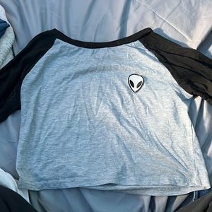 grey crop top